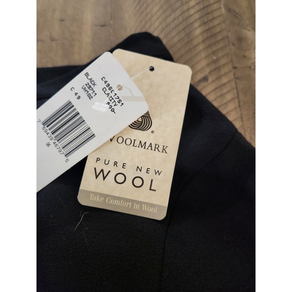 NWT Vtg 100%‎ Wool Skirt Black  Size 4 Petite High Low Hem Rena rowan - Picture 9 of 11
